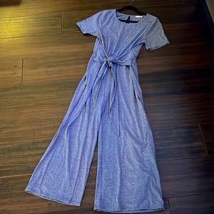 Faded Navy Jumpsuit - Size Large